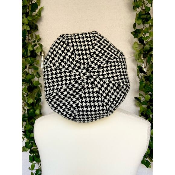 Vintage Mary Kate and Ashley Black & White Houndstooth Print Hat Y2K - Picture 6 of 10